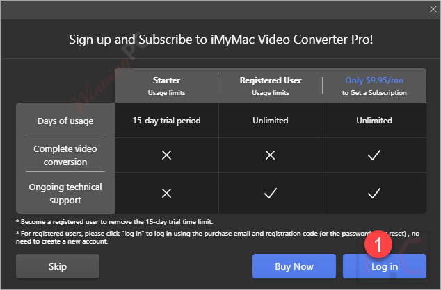 Log In Imymac Video Converter