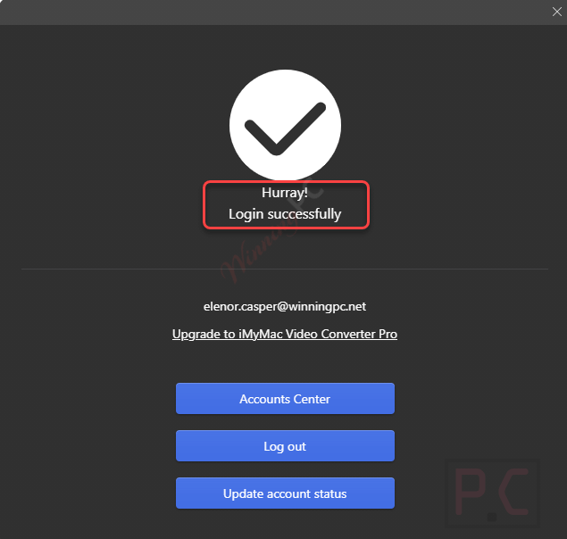 Login Successfully Imymac Video Converter