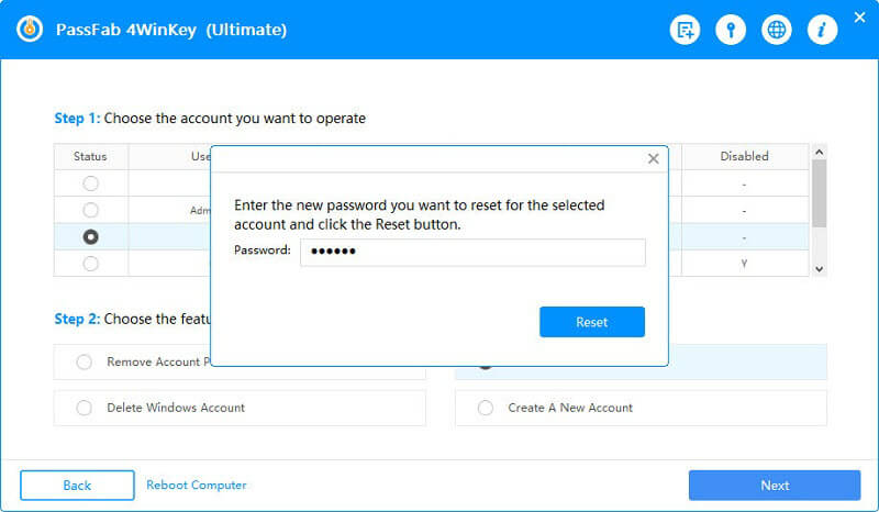 Passfab 4Winkey Enter New Password For Locked Account Passfab 4Winkey Enter New Password For Locked Account