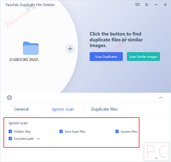 Passfab Duplicate File Deleter Ignore Scan Settings Passfab Duplicate File Deleter Ignore Scan Settings