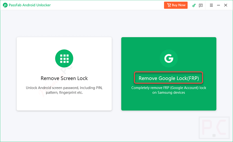 Remove Google Lock Passfab Android Unlocker
