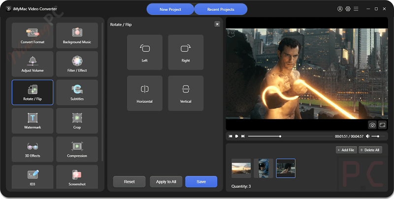 Rotate Imymac Video Converter