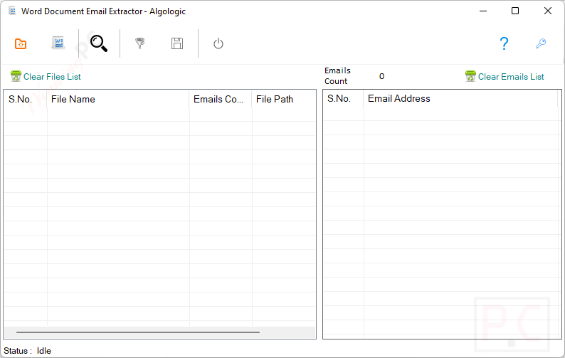 Word Documents Email Extractor Screenshot Word Documents Email Extractor Screenshot