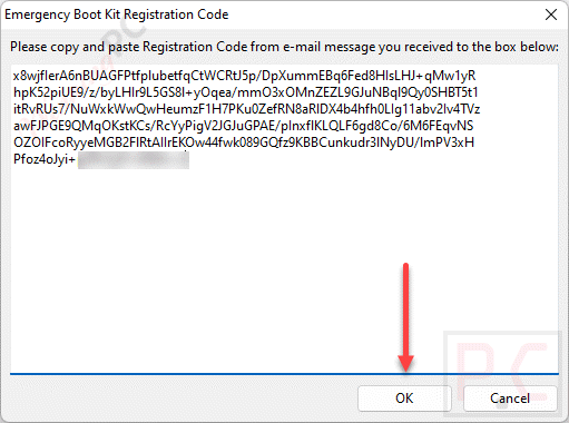 Emergency Boot Kit Activation Code
