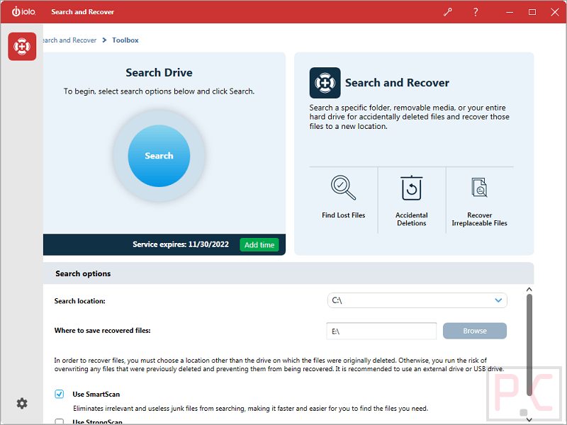 Iolo Search And Recover Screenshot Iolo Search And Recover Screenshot