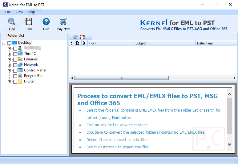 Kernel For Eml To Pst Screenshot