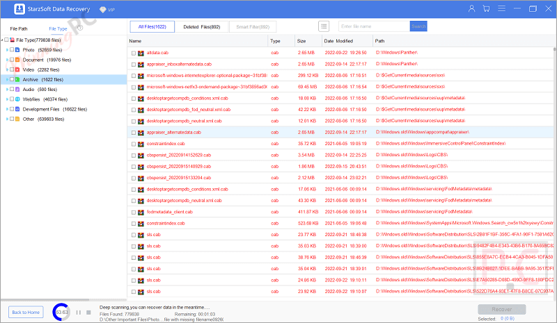 Starzsoft Data Recovery Archive Files