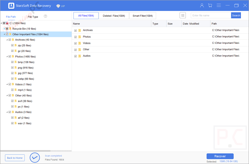 Starzsoft Data Recovery File Path