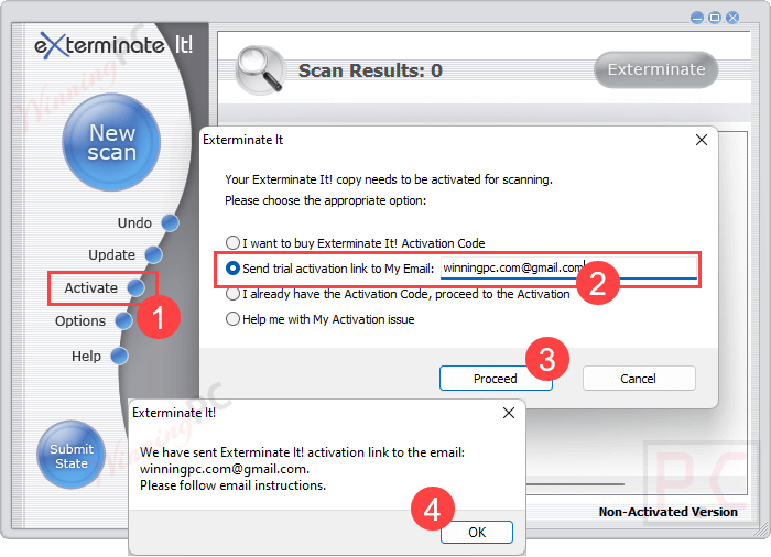 Exterminate It Send Trial Key
