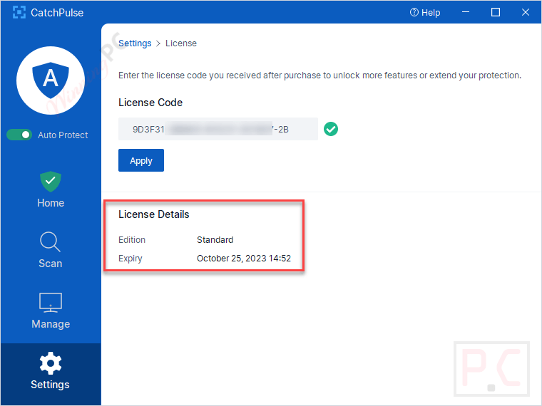License Detial Secureage Catchpulse License Detial Secureage Catchpulse