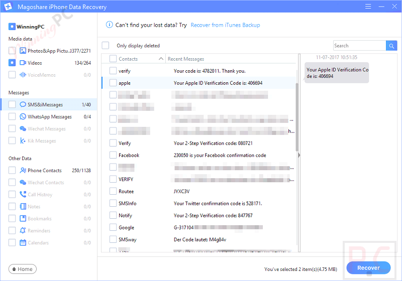 Magoshare Iphone Data Recovery For Messages