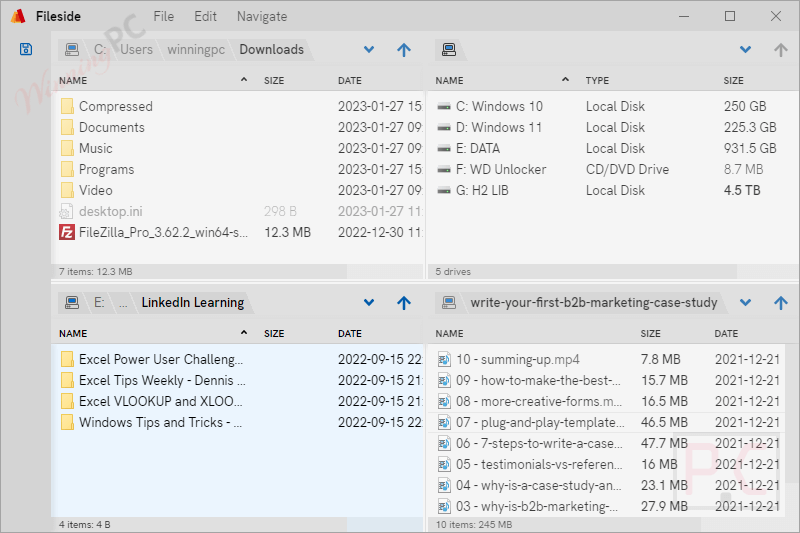 Fileside Screenshot Fileside Screenshot
