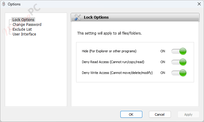 Iobit Protected Folder Options Iobit Protected Folder Options
