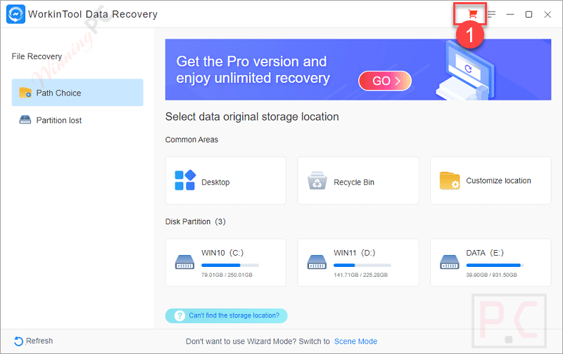 Regsiter Workintool Data Recovery Tool