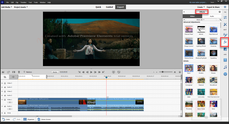 Effects Adobe Premiere Elements