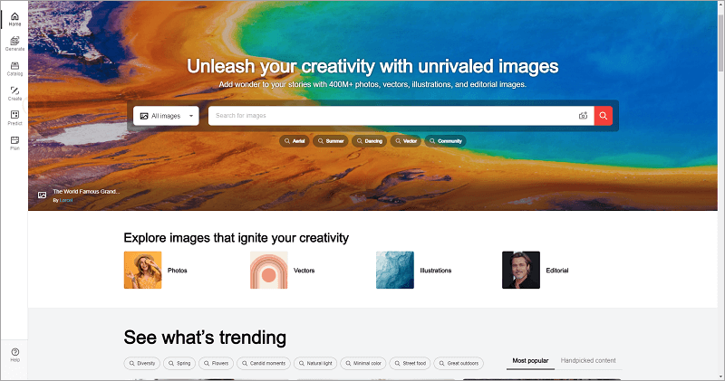 Shutterstock Homepage Screenshot Shutterstock Screenshot