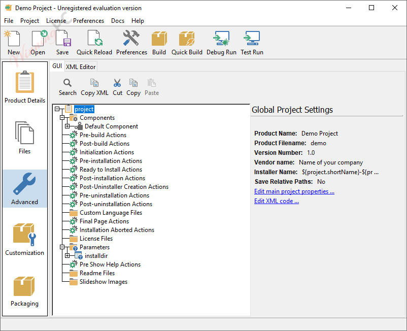 Installbuilder Advanced Options Installbuilder Advanced Options