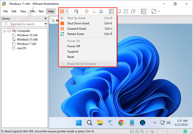 Vmware Workstation Pro Power