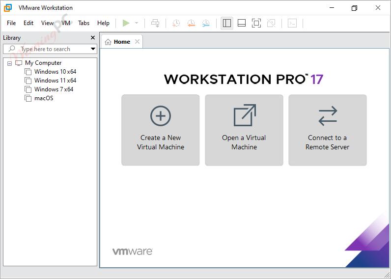 Vmware Workstation Pro Main Screenshot