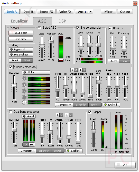 Audio Settings Spacial Sam Dj​