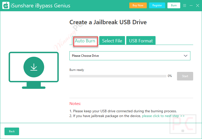 Auto Burn Isunshare Ibypass Genius