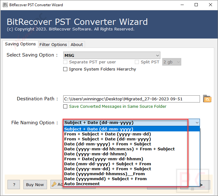 File Naming Option Bitrecover Pst File Converter Wizard File Naming Option Bitrecover Pst File Converter Wizard