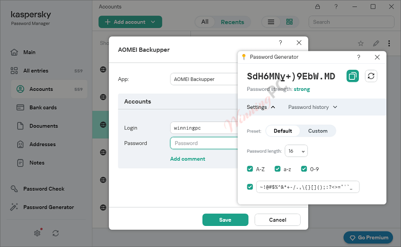 Kaspersky Password Manager Add Account Kaspersky Password Manager Add Account