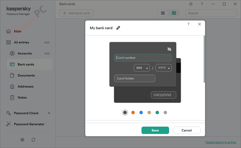 Kaspersky Password Manager Add Bank Card Kaspersky Password Manager Add Bank Card