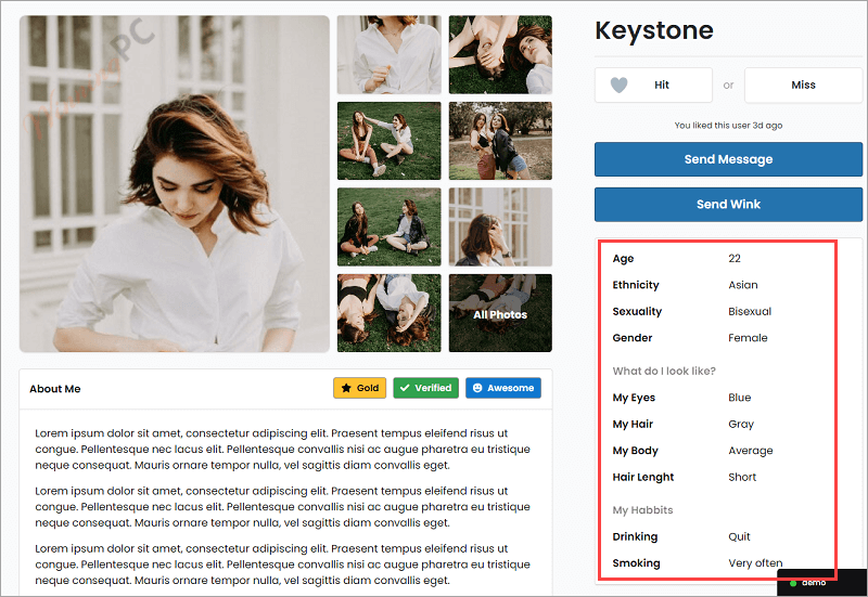 Premiumpress Dating Theme User Page Premiumpress Dating Theme User Page