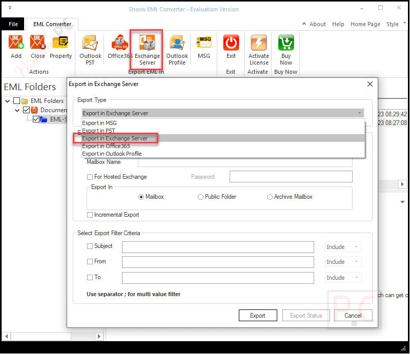 Exchange Server Shoviv Eml To Pst Converter Exchange Server Shoviv Eml To Pst Converter