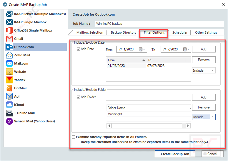 Filter Option Shoviv Imap Backup And Restore Filter Option Shoviv Imap Backup And Restore
