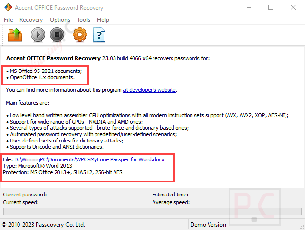 Accent Office Password Recovery Coupon Code Screenshot Accent Office Password Recovery Coupon Code Screenshot