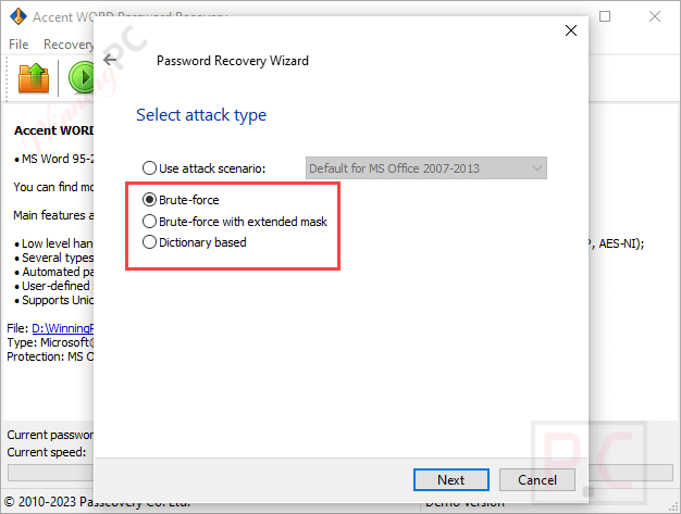 Attack Type Accent Word Password Recovery Attack Type Accent Word Password Recovery