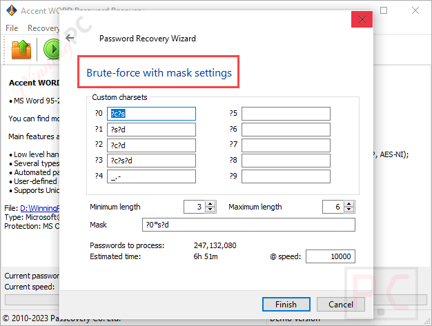 Brute Force With Mask Accent Word Password Recovery Brute Force With Mask Accent Word Password Recovery