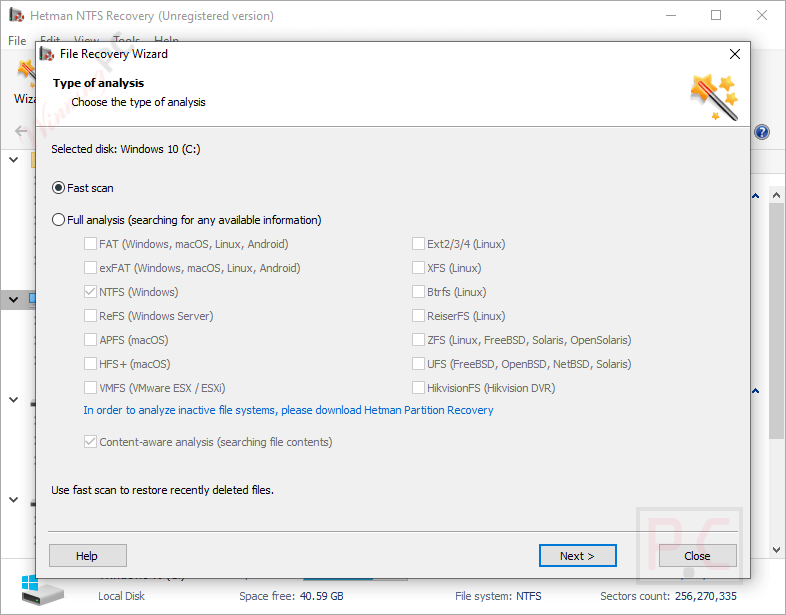 Type Of Analysis Hetman Ntfs Recovery Type Of Analysis Hetman Ntfs Recovery