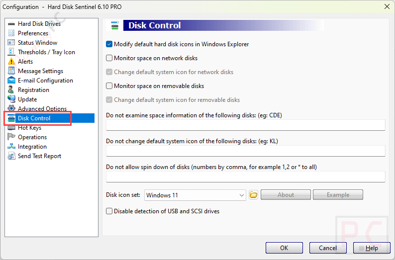 Disk Control Hard Disk Sentinel Professional