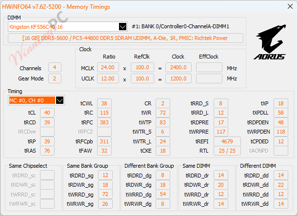 Hwinfo Memory Timings
