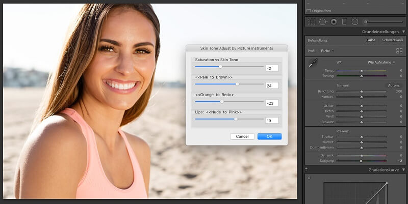 Lightroom Plugin Skin Tone Adjust Screenshot Lightroom Plugin Skin Tone Adjust Screenshot