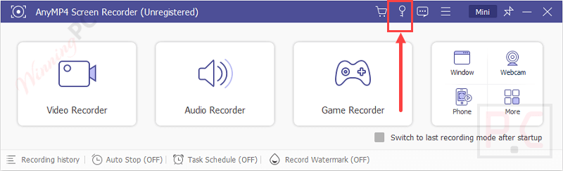Register Anymp4 Screen Recorder