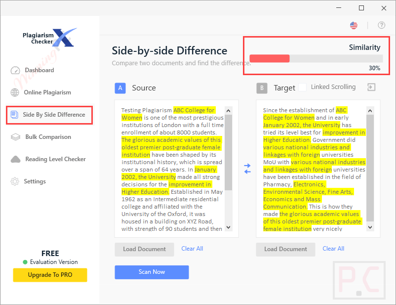 Side By Side Difference Plagiarism Checker Side By Side Difference Plagiarism Checker