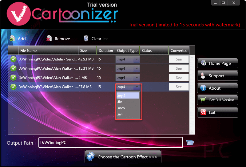 Output Format Vcartoonizer Output Format Vcartoonizer
