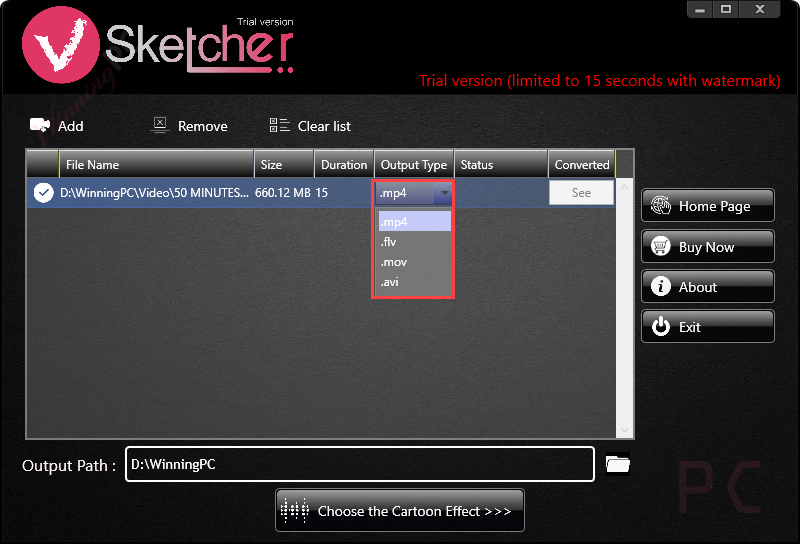 Output Type Vsketcher Output Type Vsketcher
