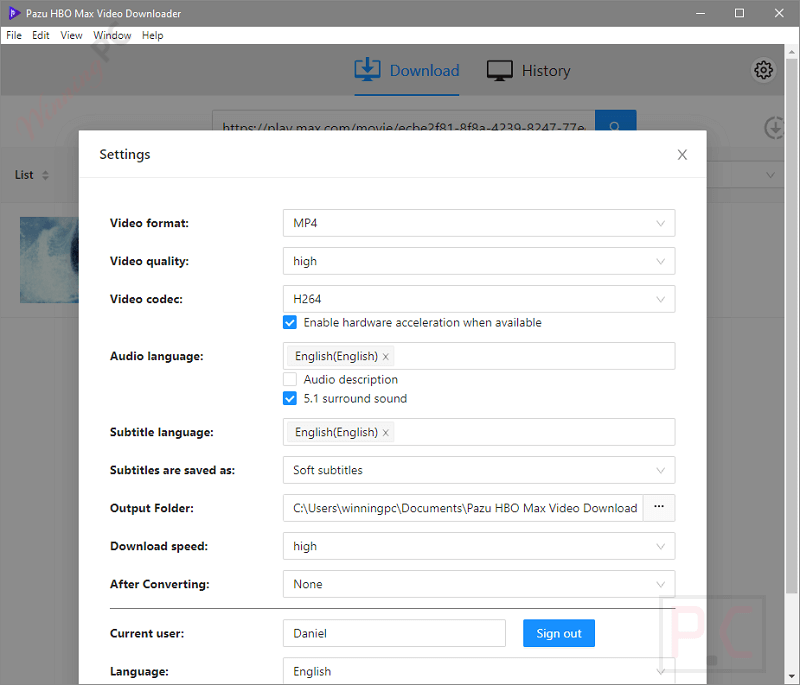Settings Pazu Hbo Max Video Downloader Settings Pazu Hbo Max Video Downloader