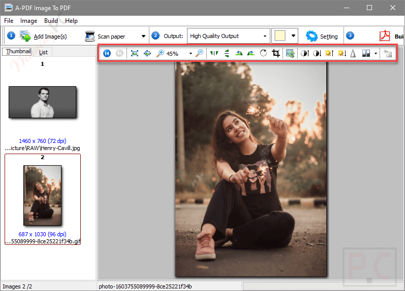 A Pdf Image To Pdf Tool Bar A Pdf Image To Pdf Tool Bar