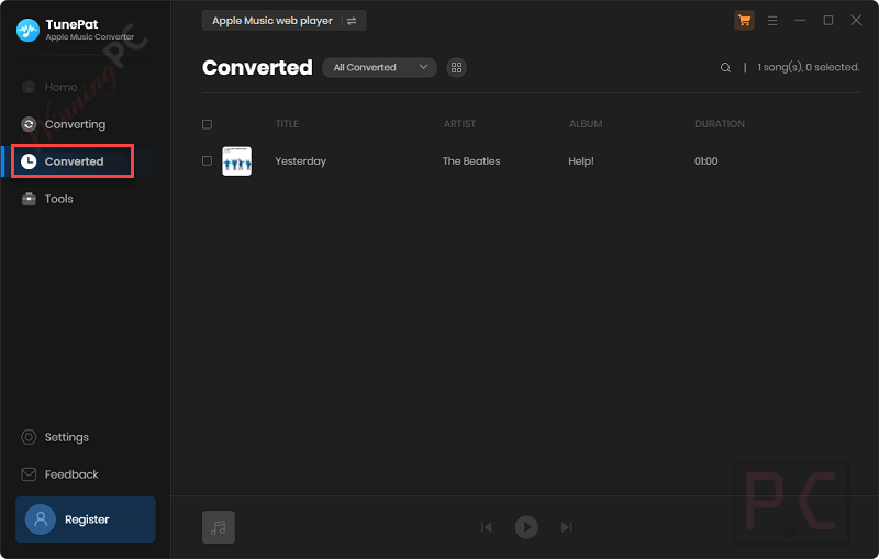 Converted Tunepat Apple Music Converter Converted Tunepat Apple Music Converter
