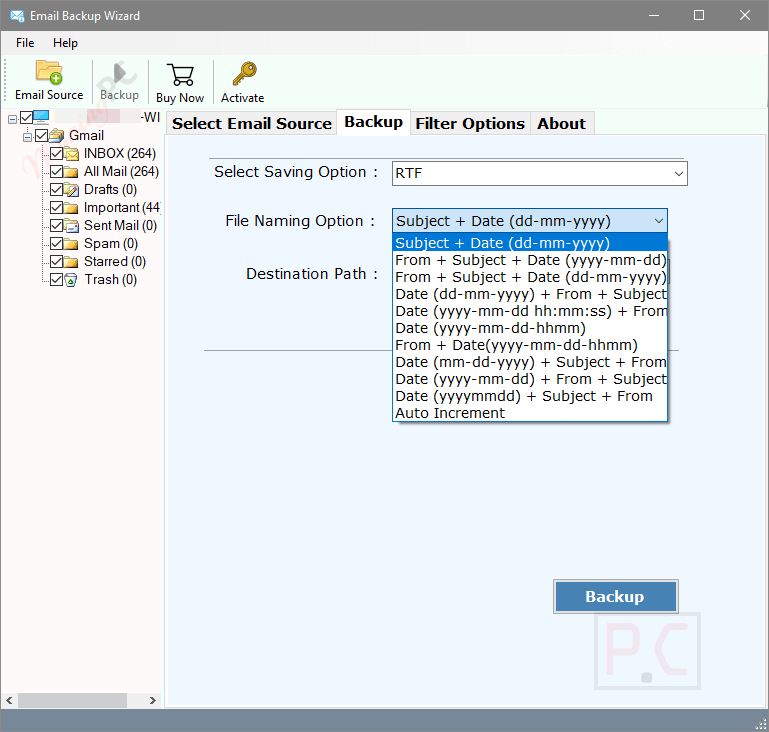 File Naming Option Email Backup Wizard File Naming Option Email Backup Wizard