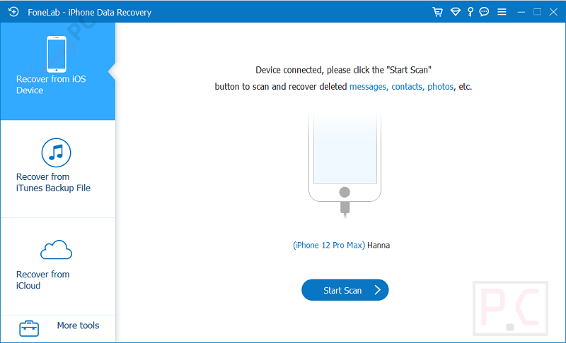 Fonelab Iphone Data Recovery Main Screenshot