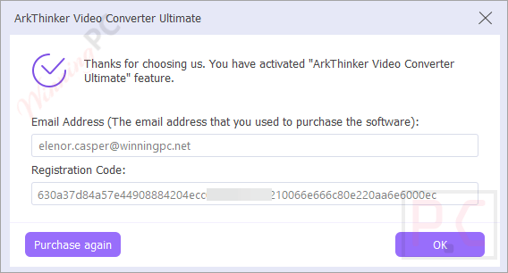Arkthinker Video Converter Ultimate Activation Successful Arkthinker Video Converter Ultimate Activation Successful