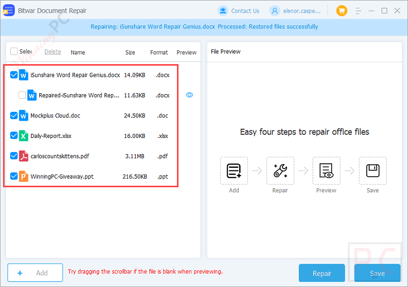 Batch Mode Bitwar Document Repair Batch Mode Bitwar Document Repair