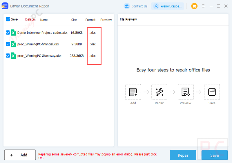 Excel Files Bitwar Document Repair Excel Files Bitwar Document Repair